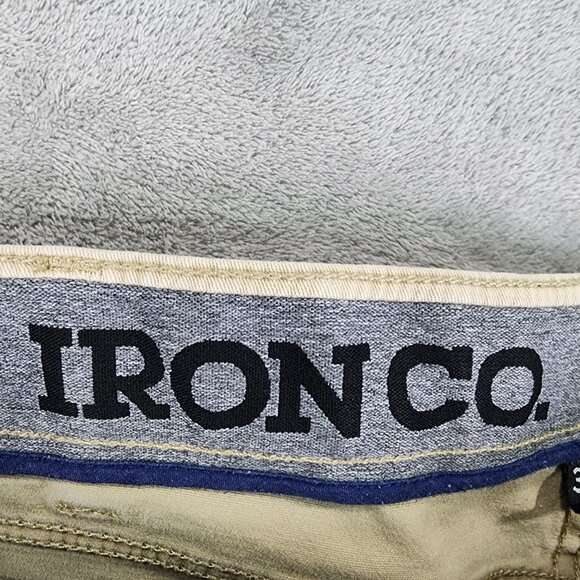 Mens Beige Iron Co. Denim Jeans Straight Leg Cotton Spandex Stretch Size 36x30 - Picture 5 of 11